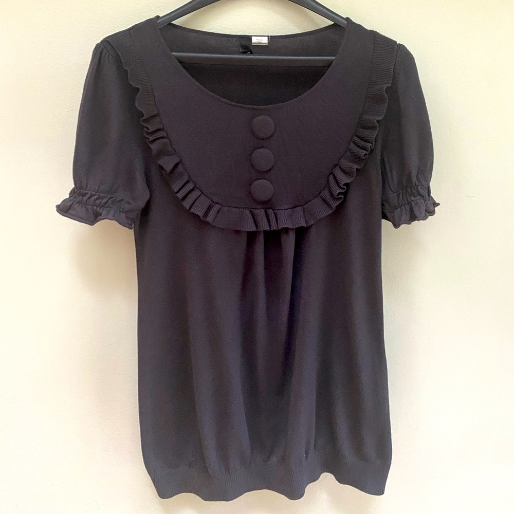 Grey Short Sleeved Maternity Sweater SIZE 8